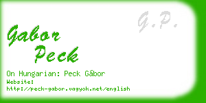 gabor peck business card